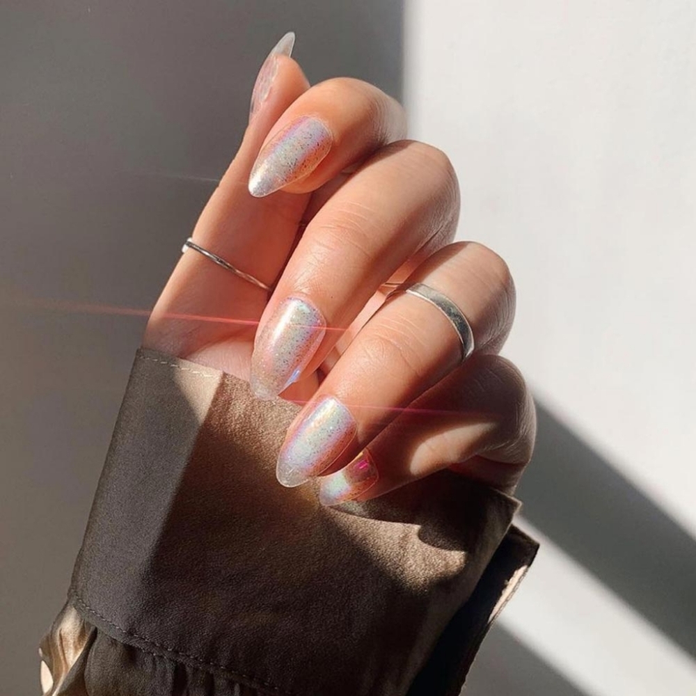 Glamnetic Stardust Medium Almond Press-On Nails
